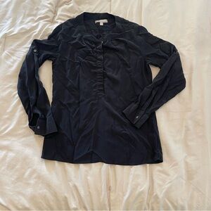 Banana Republic Black Silk Blouse Women’s Size XS